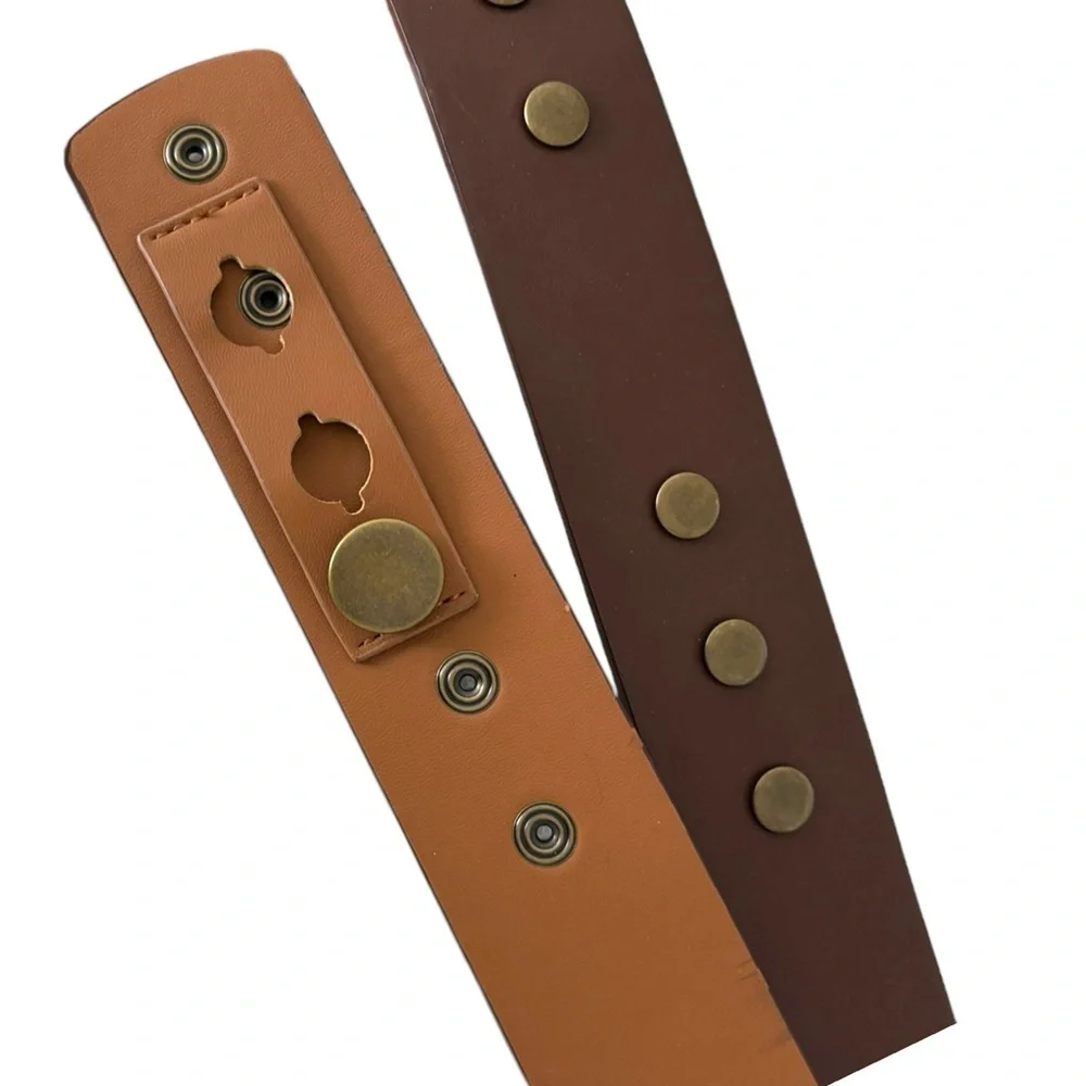 Behind the Buckle Brown Leather Unisex Adjustable Cowgirl Cowboy Western Belt‎